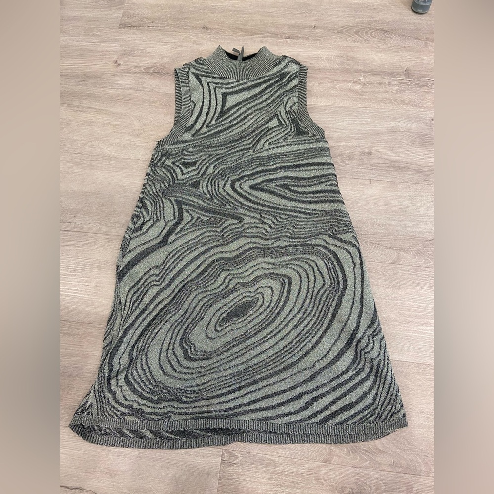 High neck mini dress